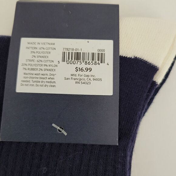 Gap Mens crew socks 4pcs in all one size fits all NWT - Picture 5 of 8